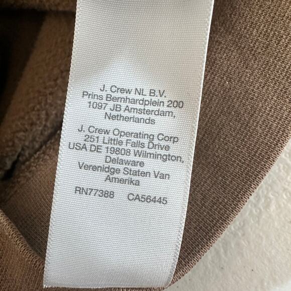 Madewell MWL Cropped Sweatshirt WMNS S Tan Foundational Fleece Pullover Boxy Fit - Picture 9 of 10